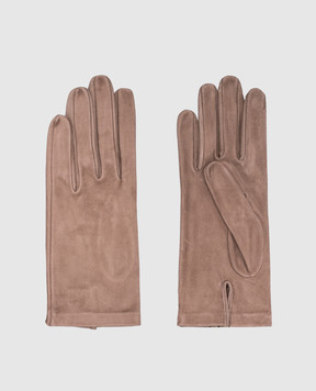 Sermoneta Gloves Коричневі замшеві рукавички 301A