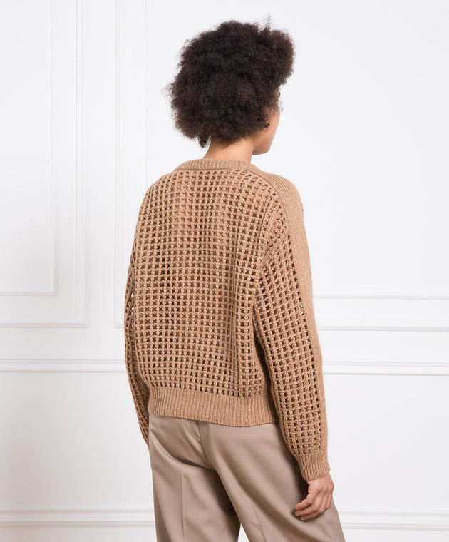 Brunello Cucinelli Brown sweater with lurex MGP557500P image 4