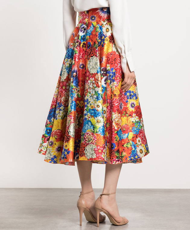 Dolce&Gabbana Garden print silk skirt F4BL8THS131 image 4