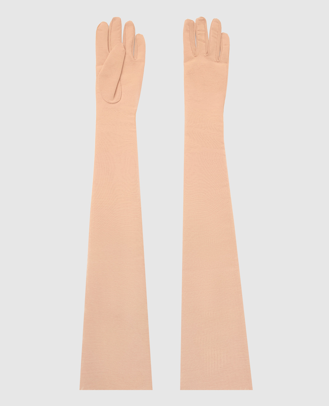 Бежевые корсетные перчатки