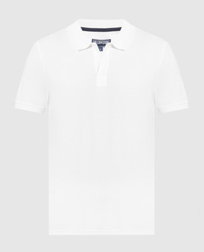 Vilebrequin White Palatin polo with logo embroidery PLTH2N00