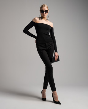 Dolce&Gabbana Чорні джинси-скіні з логотипом FTCAHDG8KS1