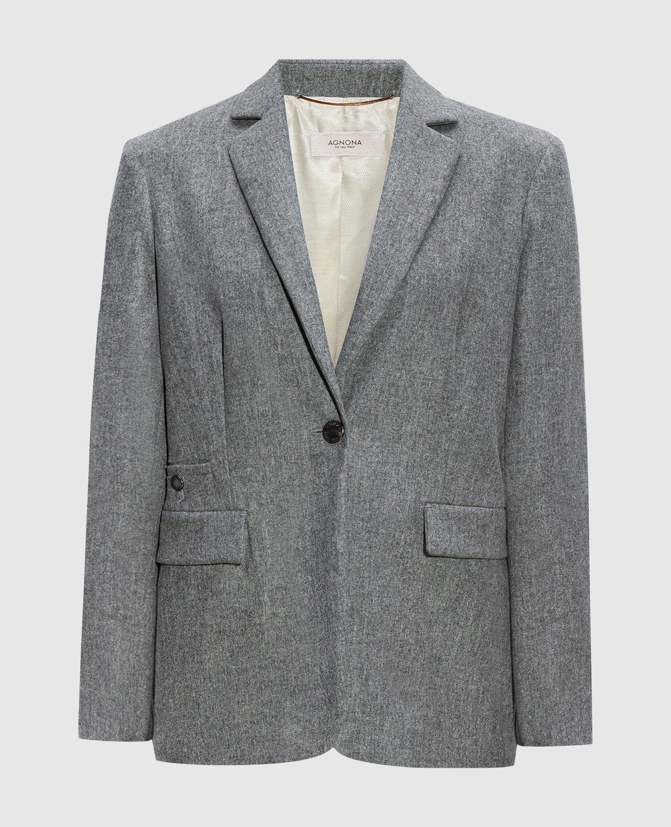Gray wool and cashmere jacket