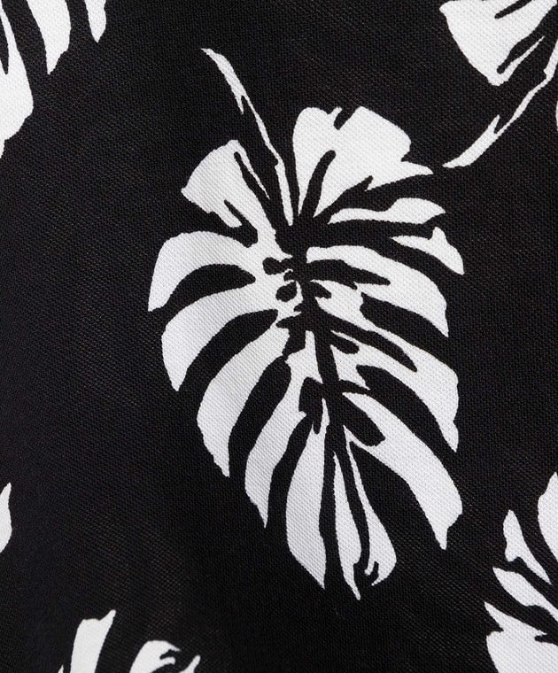 Dolce&Gabbana Black polo shirt with contrast print G8GW2TG7VPH image 5