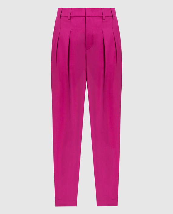 Pink pants made of wool