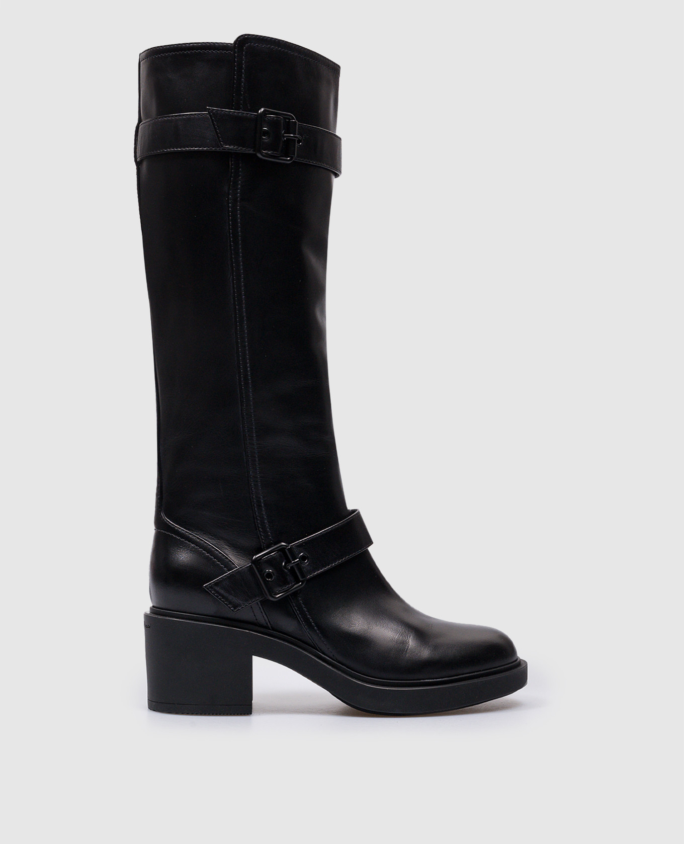 

Черные кожаные сапоги Ryder Boot с ремешками, Черный, Сапоги