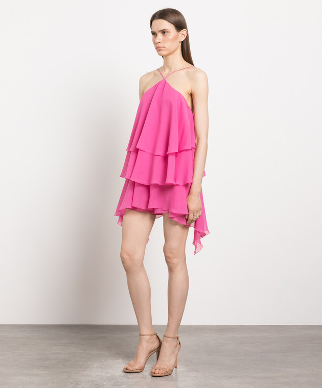The Andamane Pink jumpsuit with ruffles made of silk TM130165ATNS041 image 3