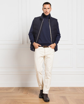 Brunello Cucinelli Синий гольф из шерсти и кашемира M2400103