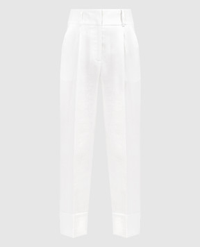 Peserico Белые брюки из льна с цепочкой мониль P0472905971