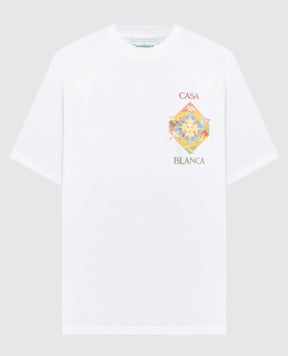 Casablanca Біла футболка Les Elements з принтом MF23JTS00140