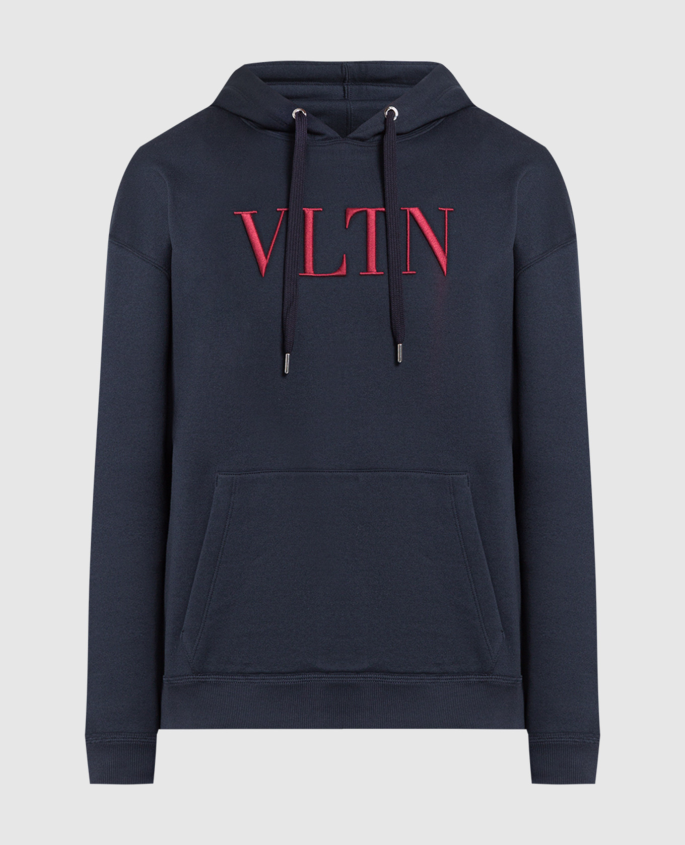 

Темно-синее худи с вышивкой VLTN, Синий, Худи