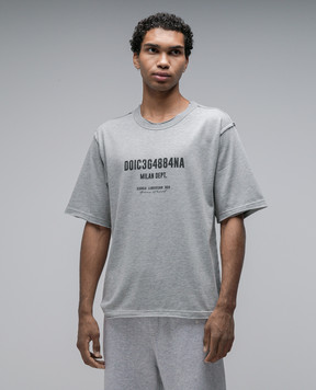 Dolce&Gabbana Сіра футболка з ефектом вивороту G8RF4TG7K0C