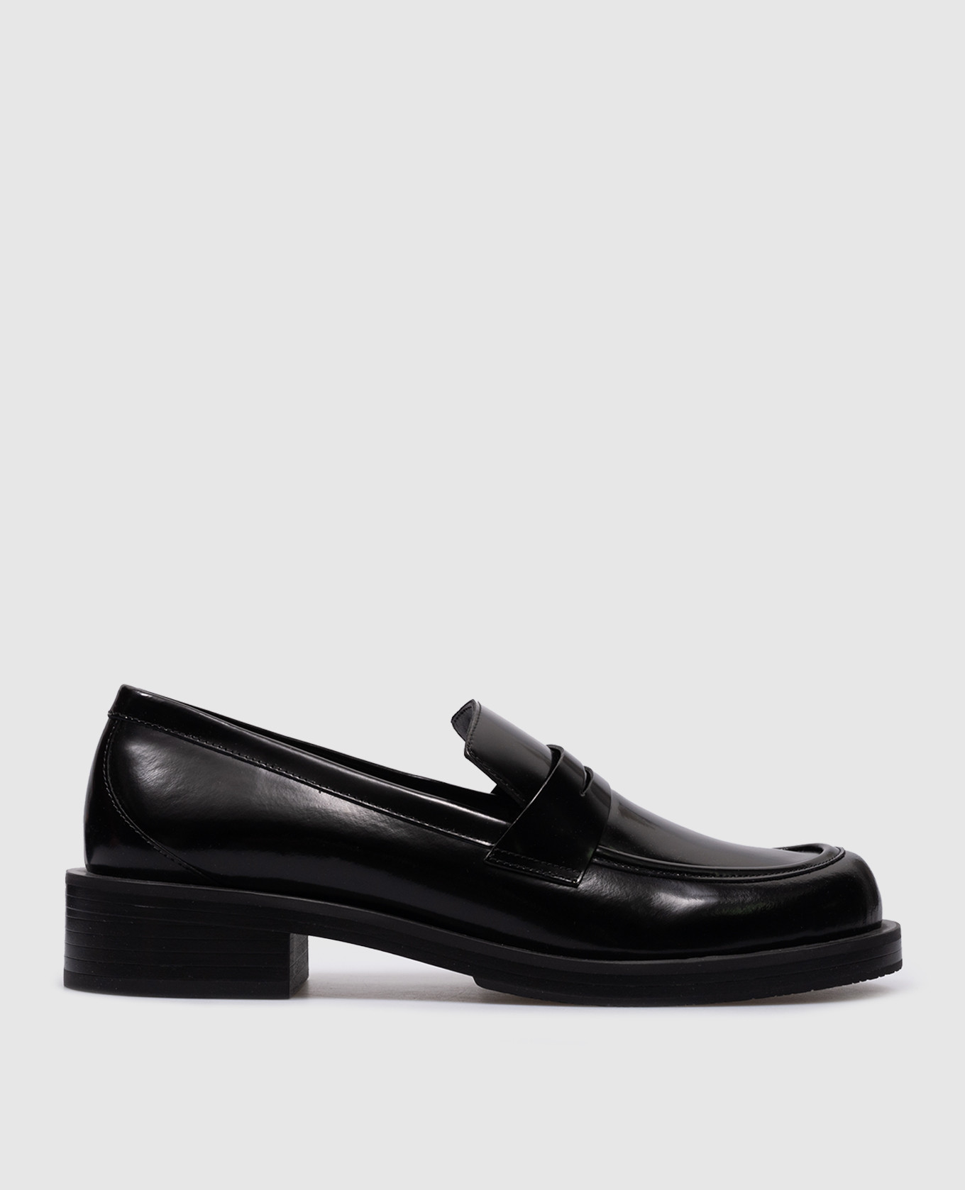 Palmer black leather loafers