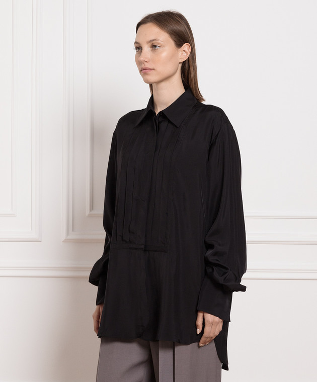 Jil Sander Black blouse with pleating J01DL0103J65052 image 3