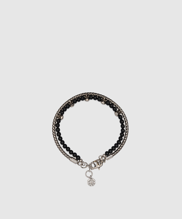 ALEXANDER MCQUEEN | Skull Leather Bracelet | Unisex | Bracelets | Flannels