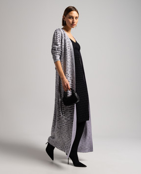 Missoni Білий кардиган у смужку з паєтками DS23WM2IBK030L