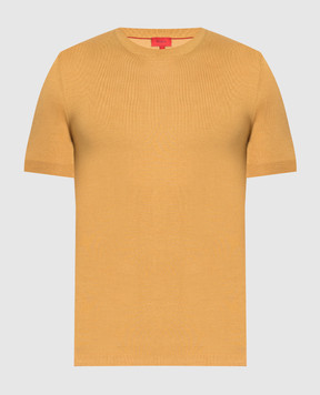 ISAIA Жовта футболка з кашеміру та шовку MG8025YP002