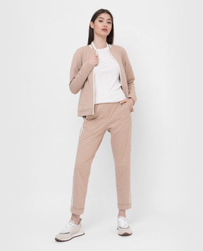 Peserico Бежевая спортивная кофта S06951J02379C