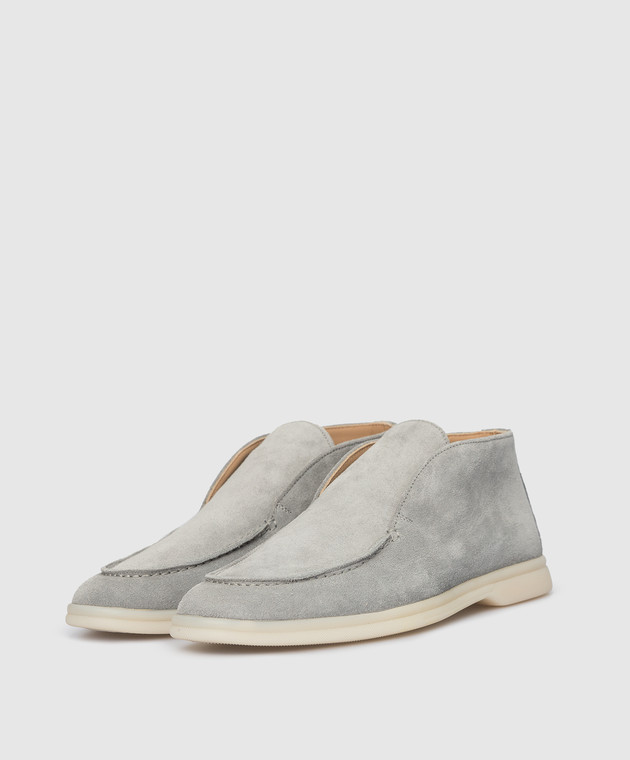 Babe Pay Pls Gray Suede Slippers FRIDA image 2