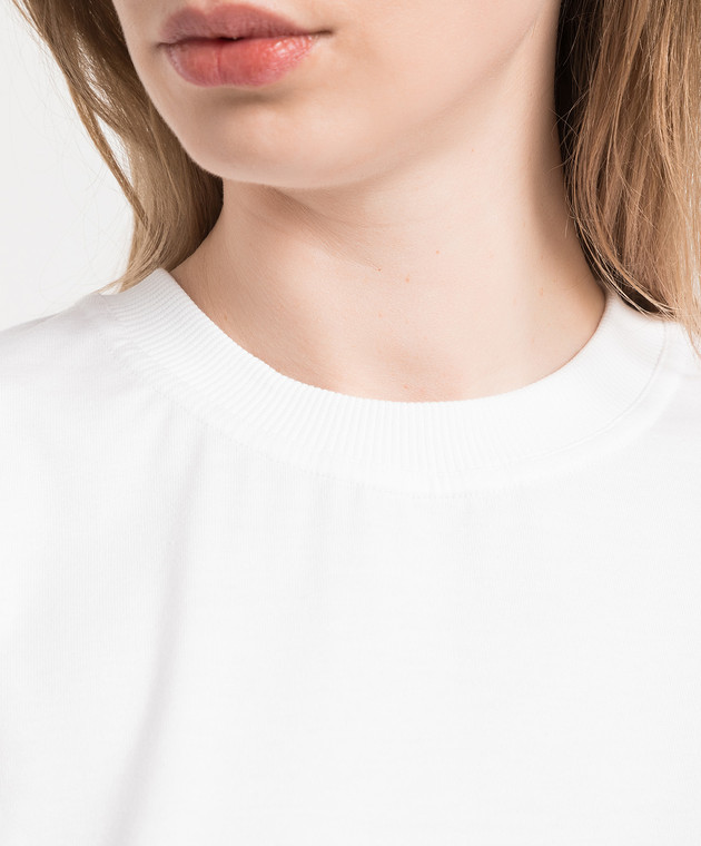 Gauchere White t-shirt with curly cuts M12317161325 image 4