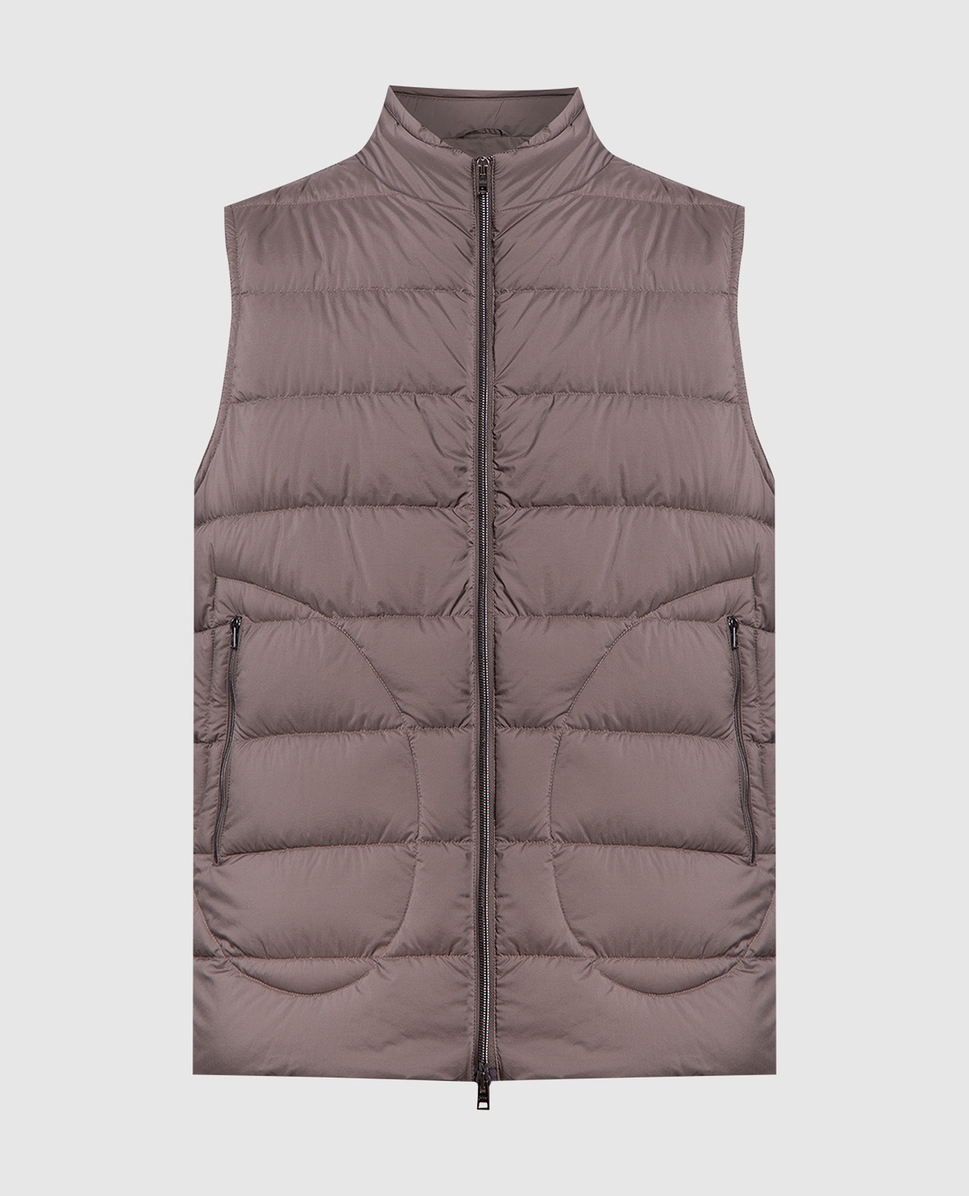 Gray down vest