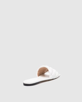 Bottega Veneta Белые шлепанцы с простежкой 627710VBRR0