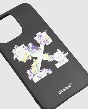 Off-White Чорний чохол для iPhone 13 Pro з принтом Flower Arrow OWPA055F22PLA002