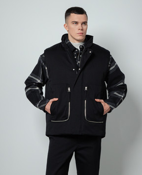Helmut Lang Чорний жилет Astro N10HM102