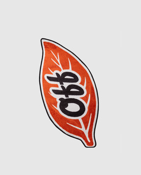 Off-White Оранжевый ковер с логотипом Off OHZL110G23KNI002