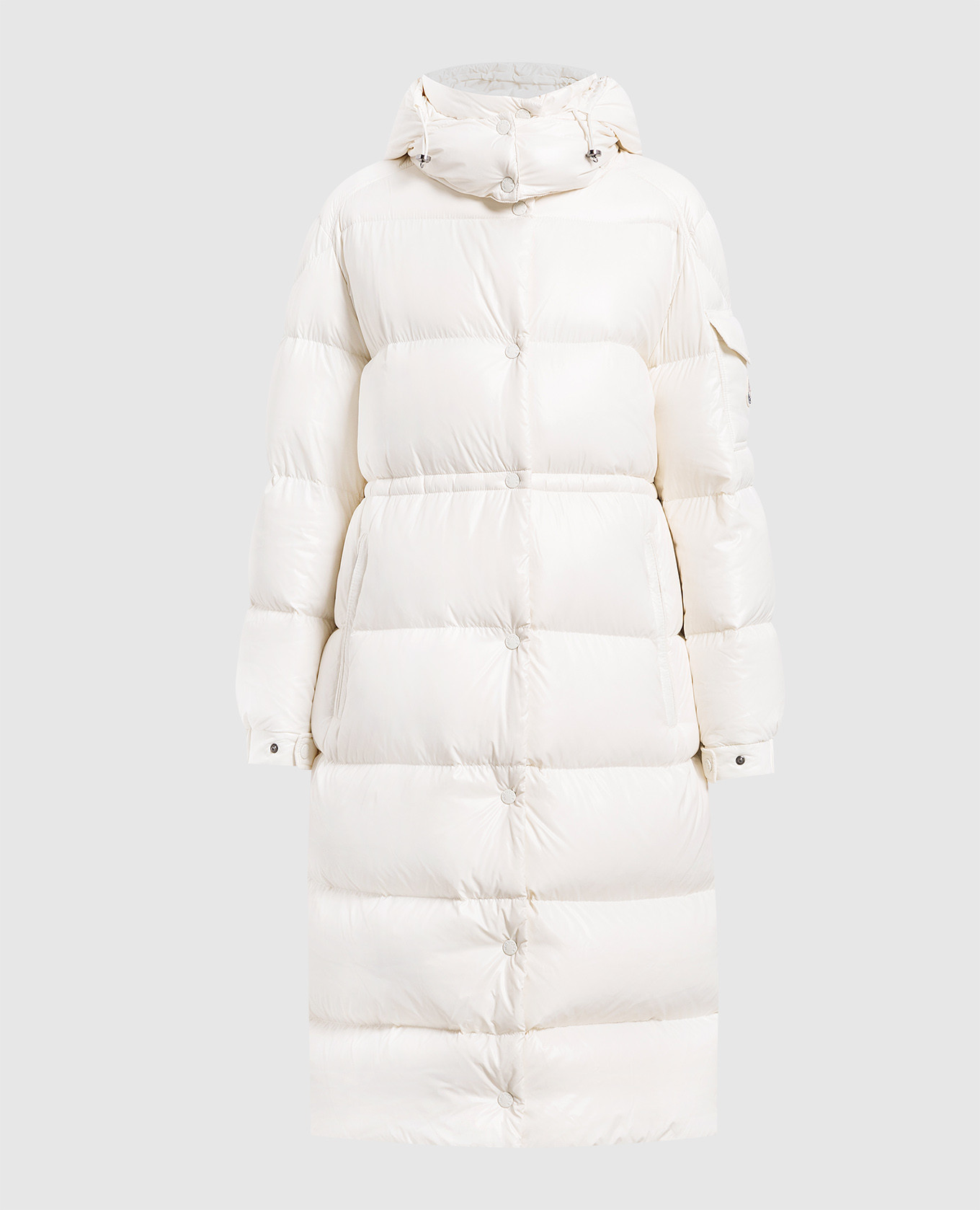 Белый пуховик Cavettaz с нашивкой логотипа