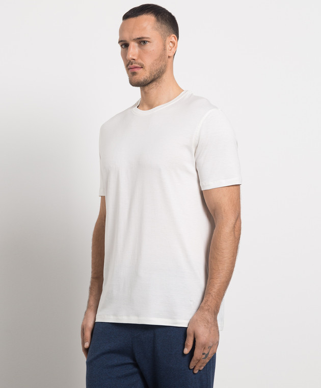 ISAIA White T-shirt MCI154JP001 изображение 3