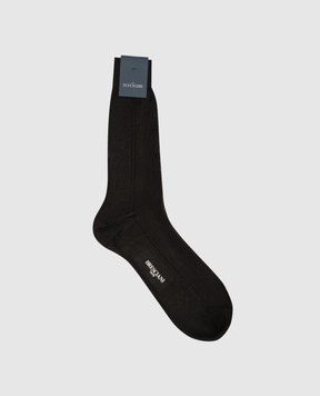 Bresciani Черные носки из шелка MC013UN0005XX