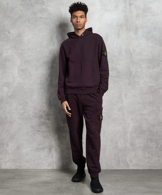 Stone Island Фиолетовые худи с логотипом 791561720 изображение 2