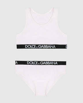 Dolce&Gabbana Дитячий рожевий набір із топа та трусиків L5J713FUGNE