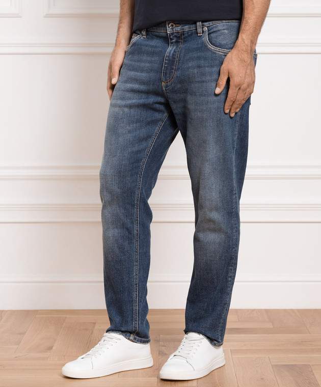 Dolce&Gabbana Blue jeans with a distressed effect GYJDADG8GW9 image 3