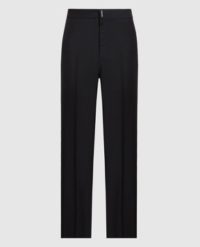 Givenchy Черные брюки из шерсти и мохера BM50TJ100H