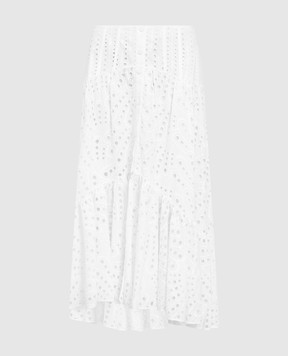 Charo Ruiz Белая юбка Cina с вышивкой бродери англез 223403