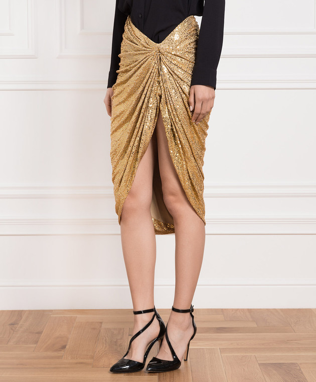 Michael Kors Golden skirt with sequins CSR7300026 image 3