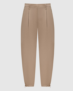 Brunello Cucinelli Коричневі штани з ланцюжком моніль MB017P8485