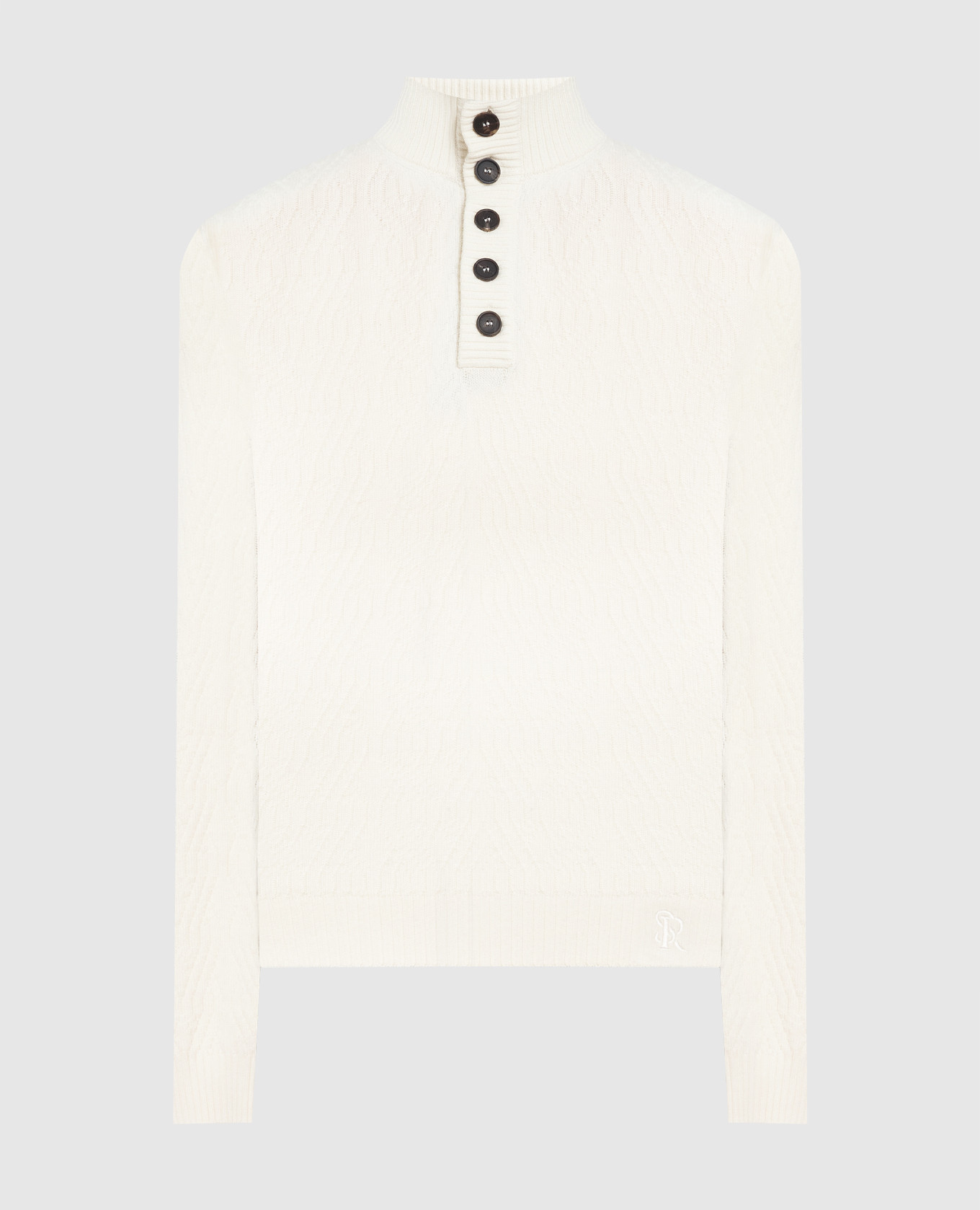 White wool and cashmere sweater