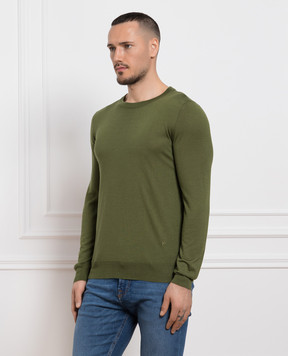 ISAIA Зелений джемпер з кашеміру та шовку MG7239YP002
