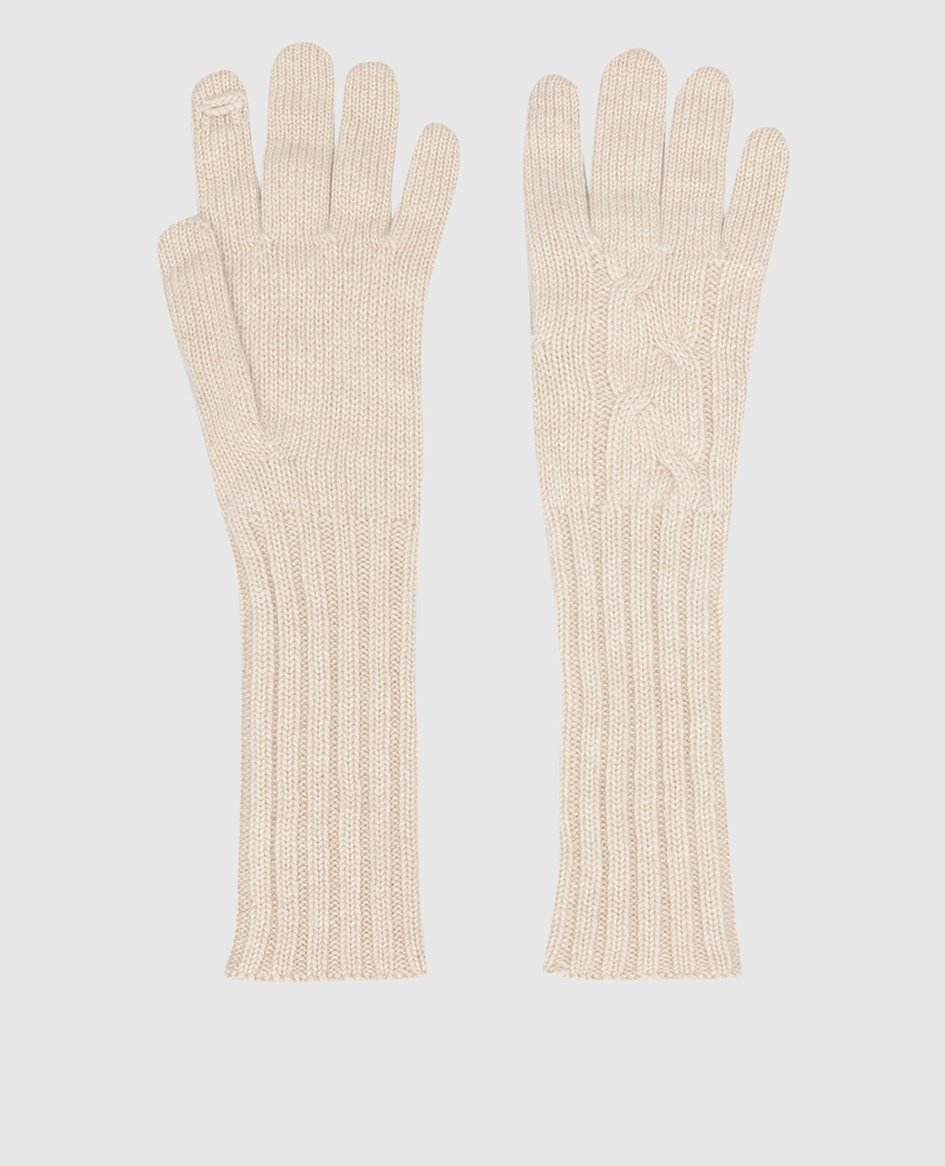 

Бежевые перчатки My Gloves To Touch из кашемира, Бежевый, Перчатки