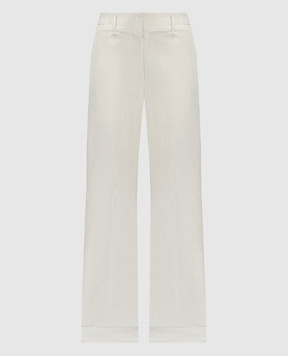 Enrico Mandelli Белые вельветовые брюки CANNES5206