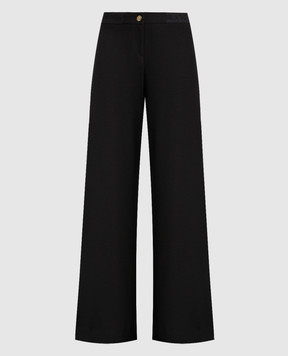 Versace Jeans Couture Чорні штани кльош з логотипом 75HAA110N0230