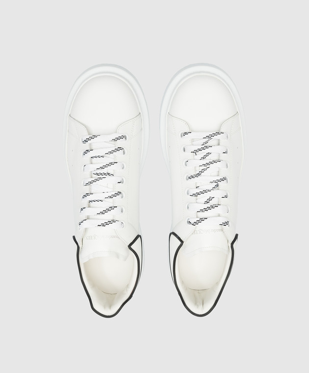 Alexander McQueen White leather sneakers with logo 625156WHXMT image 4