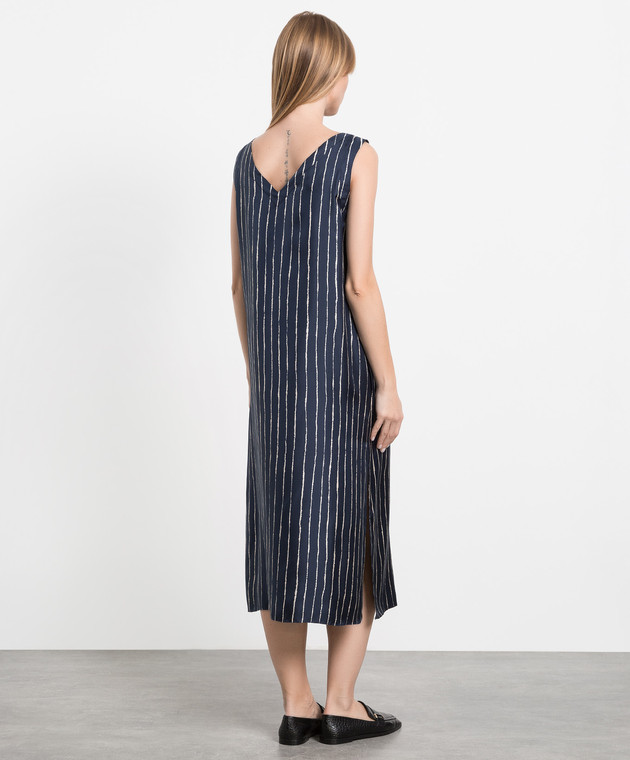 Striped Silk Evening Dresses Tiziani