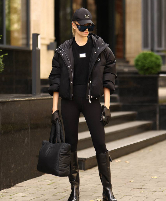 Caridei Черные кожаные перчатки 10720 изображение 4