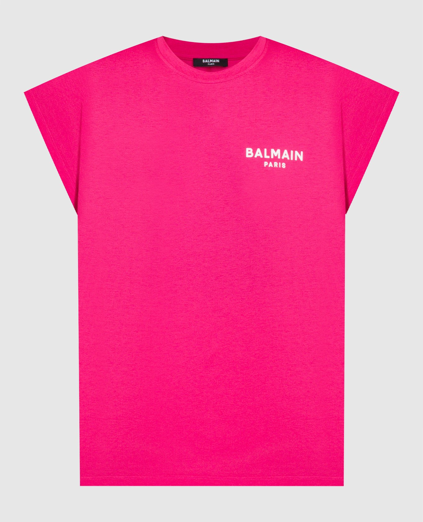 Pink t-shirt with textured logo