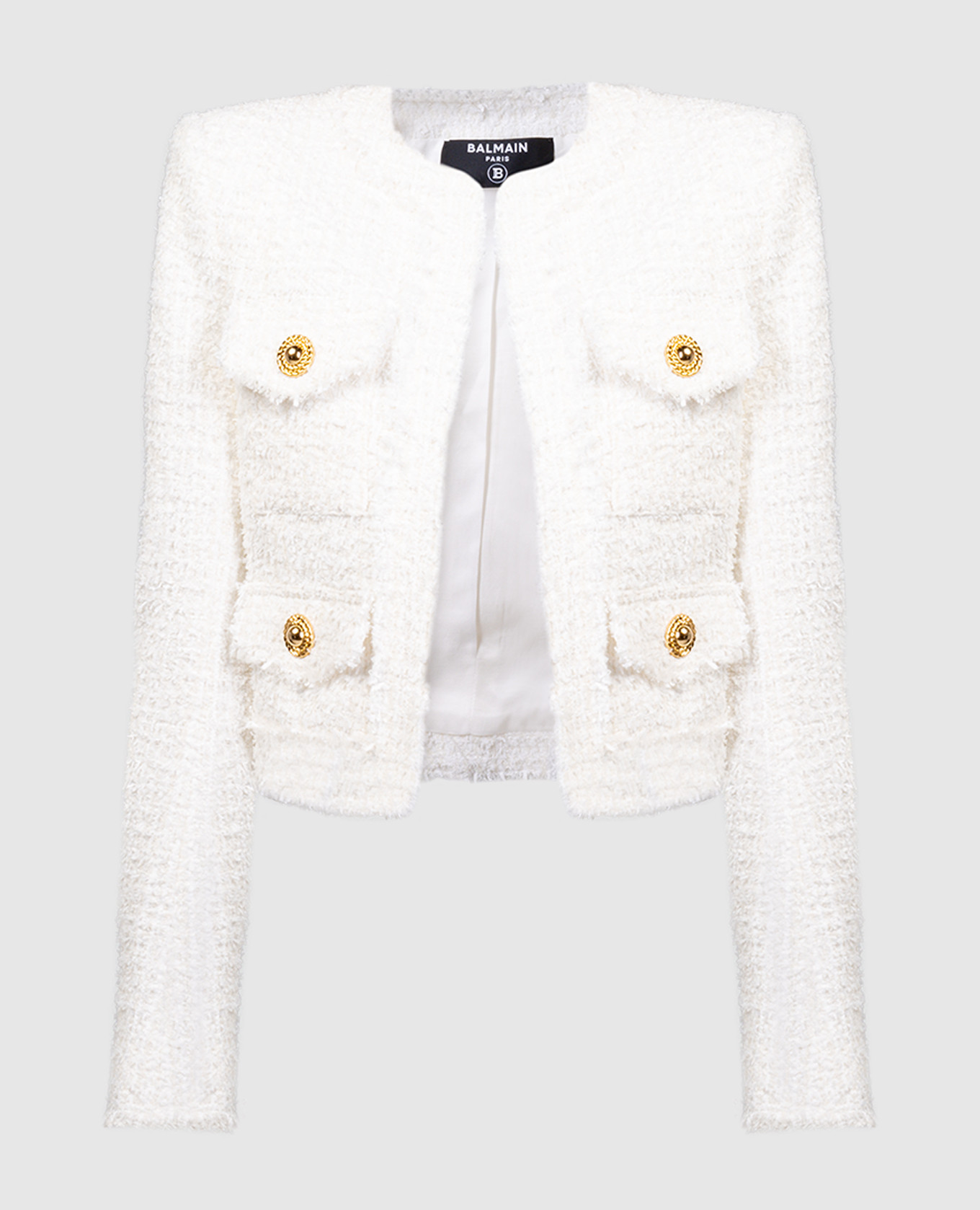 White tweed jacket
