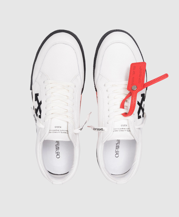 Off-White Белые кожаные кеды с логотипом Arrows OMIA085C99LEA003 изображение 4